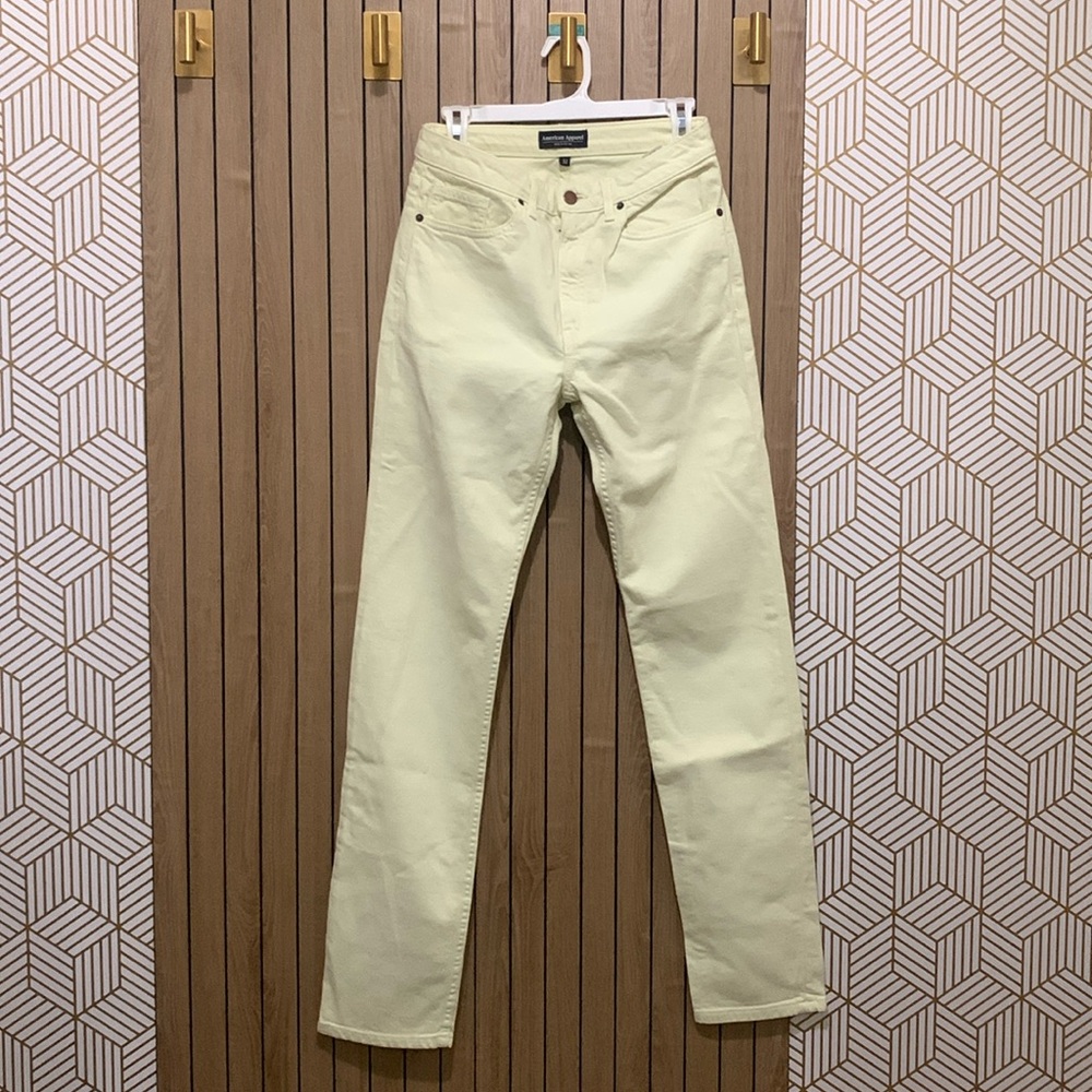 American Apparel The Slim Slack Yellow Denim Jeans